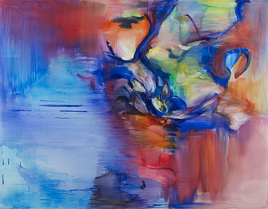 Swallowing Voices 180x230cm oil on polyester 2014
